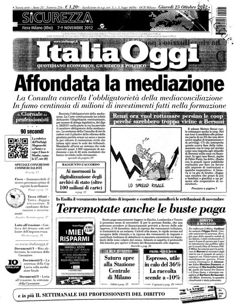 Italia oggi : quotidiano di economia finanza e politica